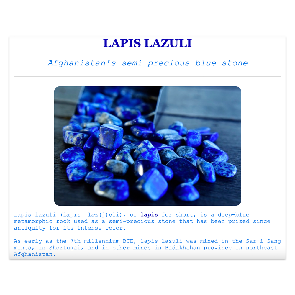 Lapis webpage